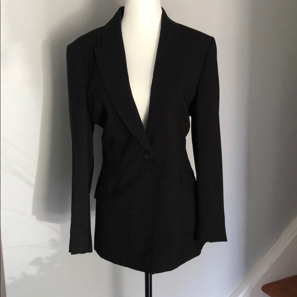 Black Single Button Blazer